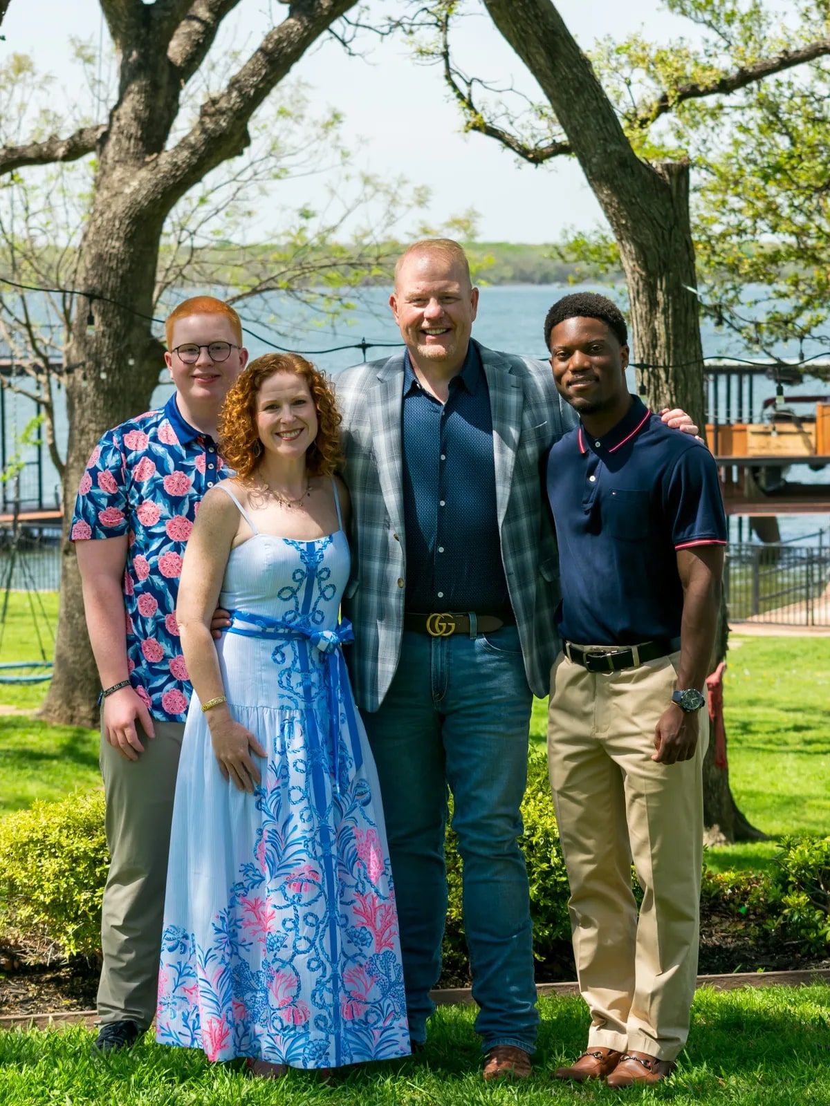Danny Minton with his wife Christina and their two sons